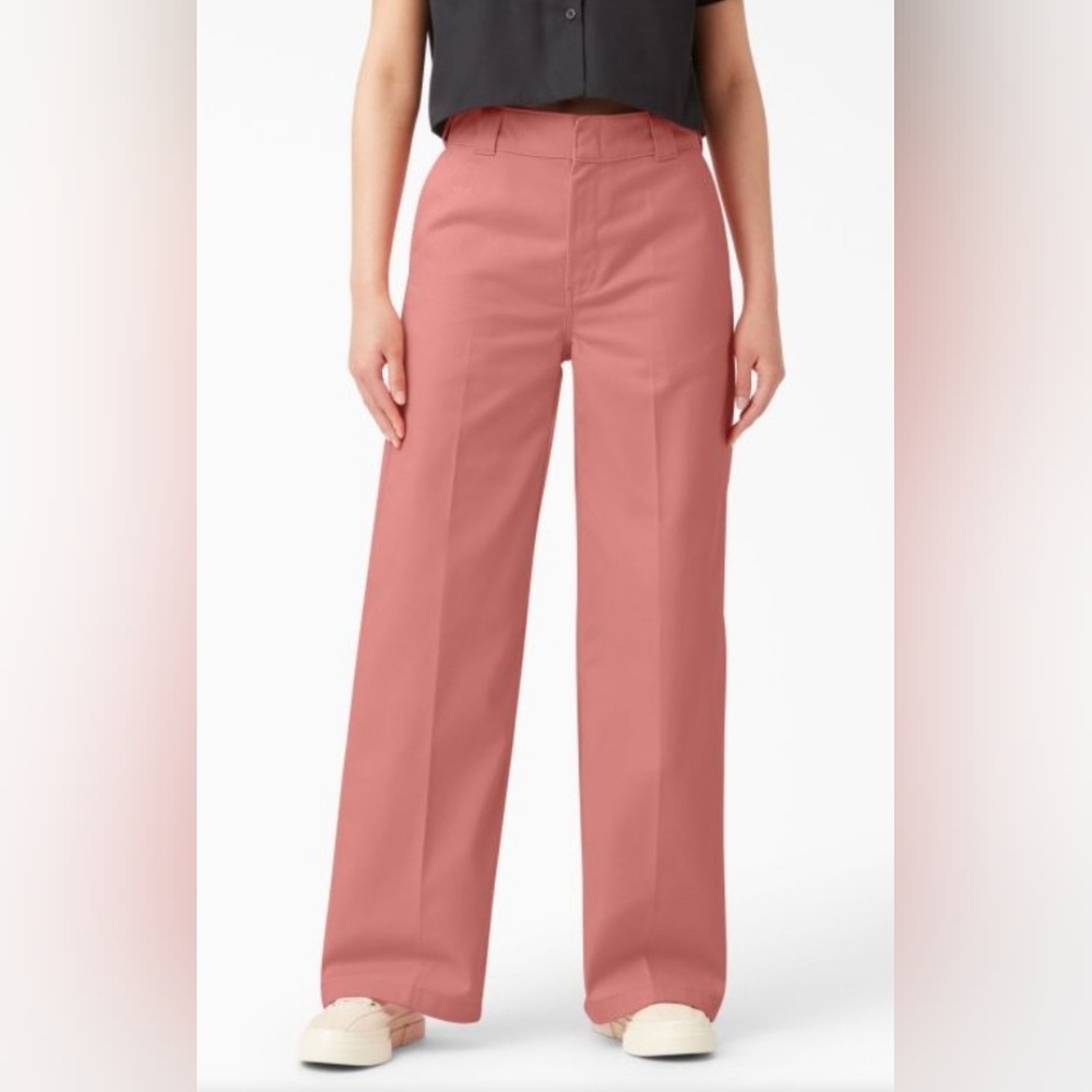 New Dickies Women's Stonewashed Wide Leg Work Pants - Picture 8 of 9